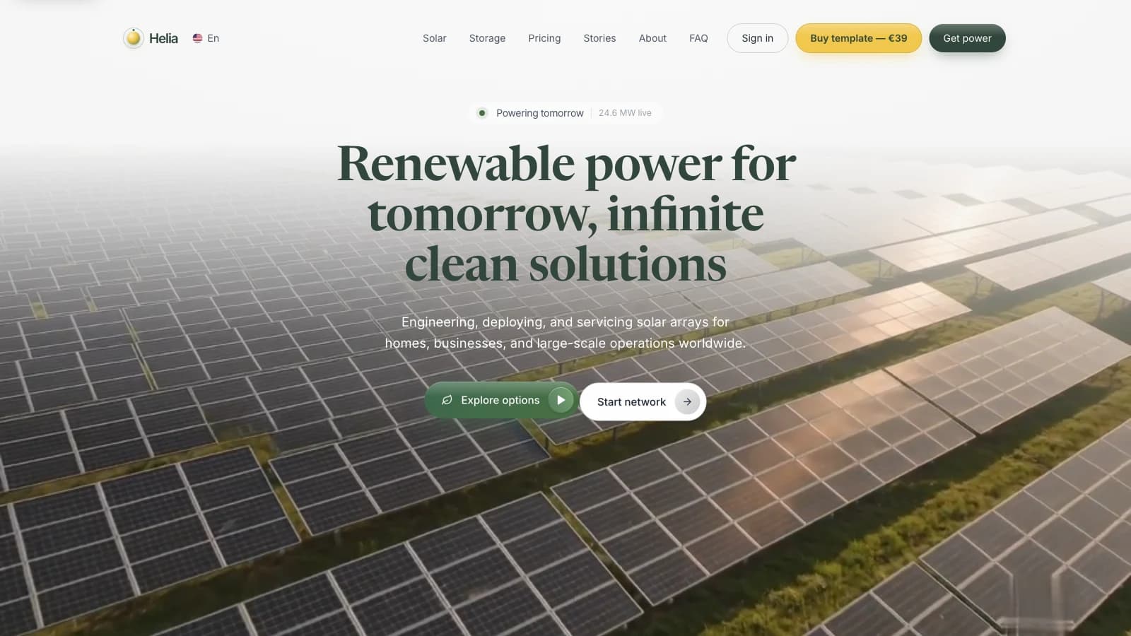 Helia — Solar + clean-energy installer
