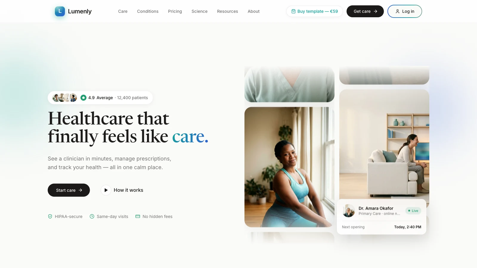 Lumenly — Telehealth + patient portal