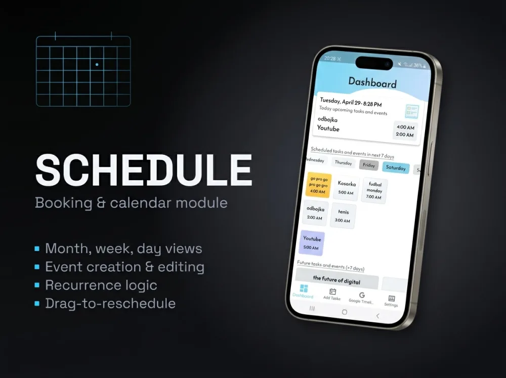 Schedule Module — FlutterFlow Template