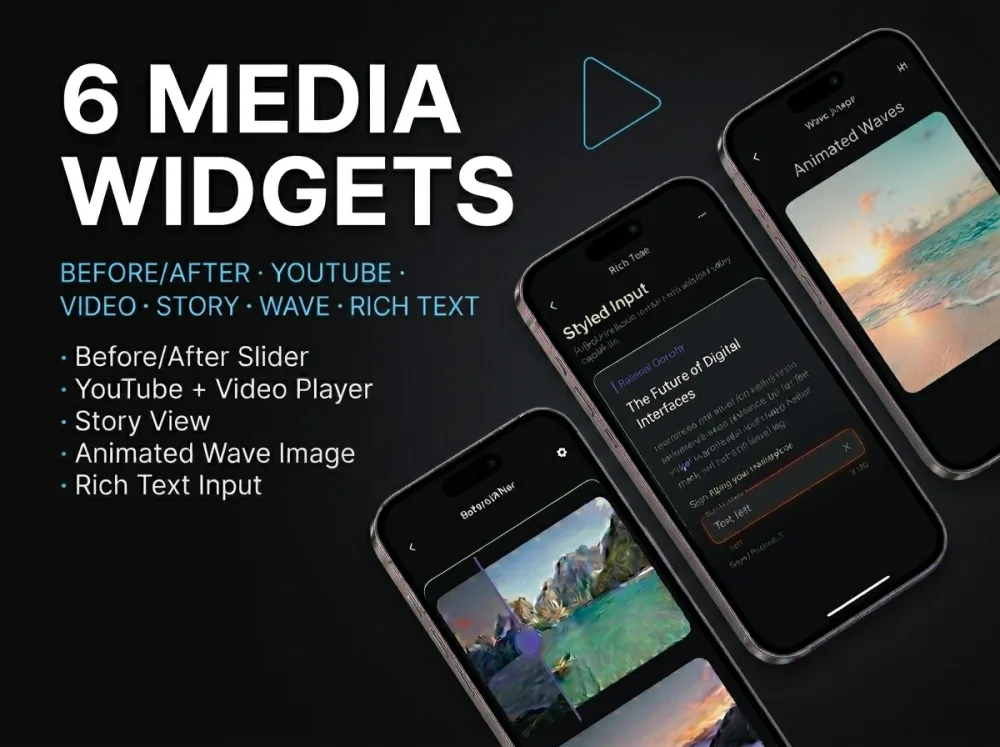 6 Media Widgets — FlutterFlow Template
